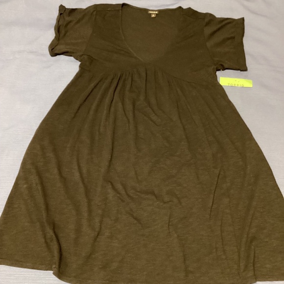 Torrid v-neck roll sleeve trapeze mini dress, size 0, NWOT - Picture 1 of 6